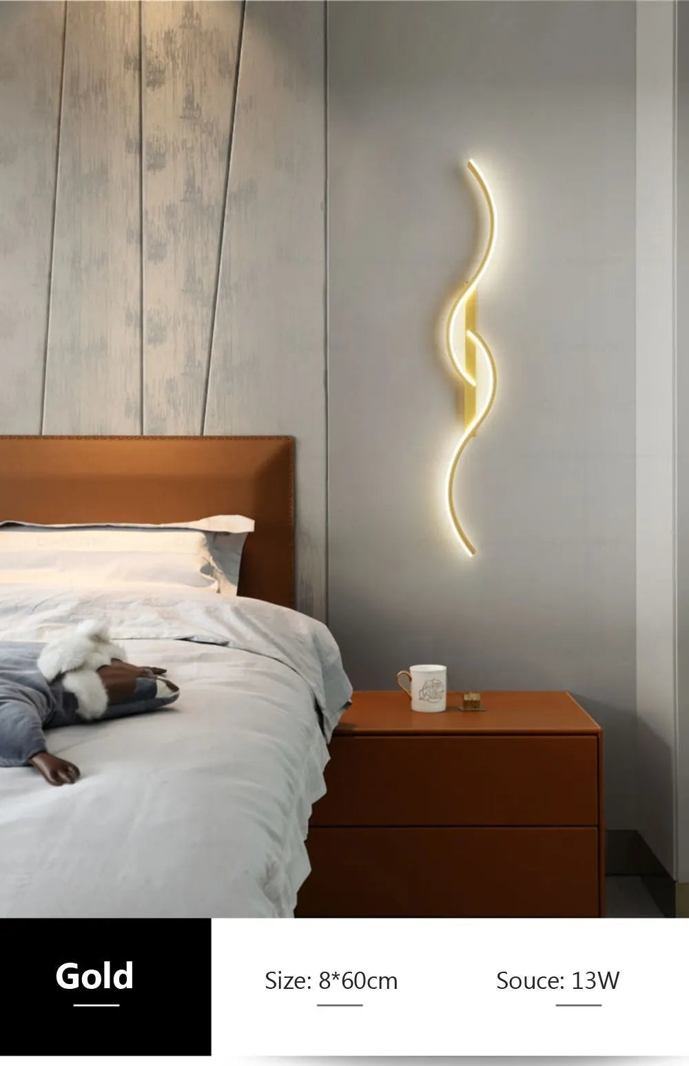 Modern LED Wall Lamp – Minimalist Bedside & Living Room Wall Sconce Light